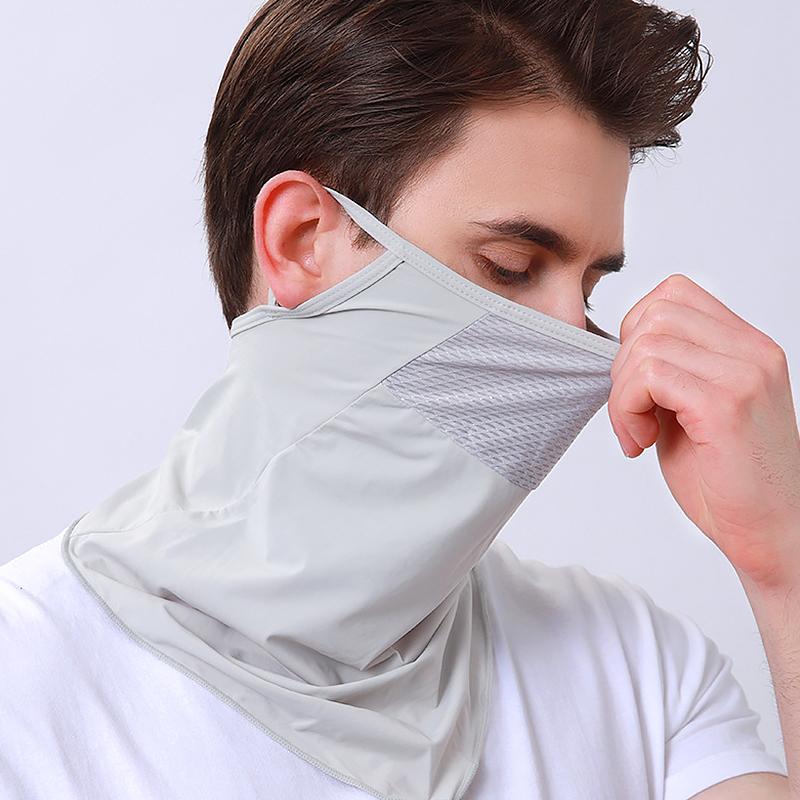 1 шт. шейный платок практичная спортивная маска для лица современная вентиляция модная ледяная шелковая маска для ушей солнцезащитный крем