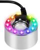 Ultrasonic Mist Maker with 12 Colorful Lights – 24V Water Fountain/Pond Fogger – Ultrasonic Mist Maker for Aquariums with Colored Lights