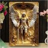 Винтажное Золотое Ангел-Хранитель Металлическое Настенное Искусство xin Религиозный Домашний Декор Церковный Знак