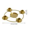 Gold Candle Holders Metal Round Candlestick Display Stand Advent Wreath Candle Stick Holders Home Wedding Candlestick Ornament