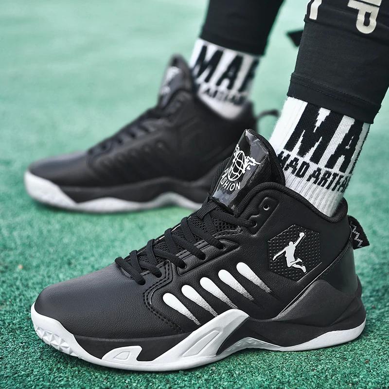 Мужские баскетбольные кроссовки с высоким верхом, спортивные повседневные кроссовки для тренировок на поле, новинка 2024 года, нескользящие баскетбольные ботинки для детей