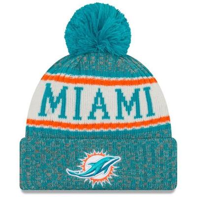Шапка - New Era - NFL Sideline 2018 - Miami Dolphins - Флисовая подкладка - Зима - Спортивная одежда