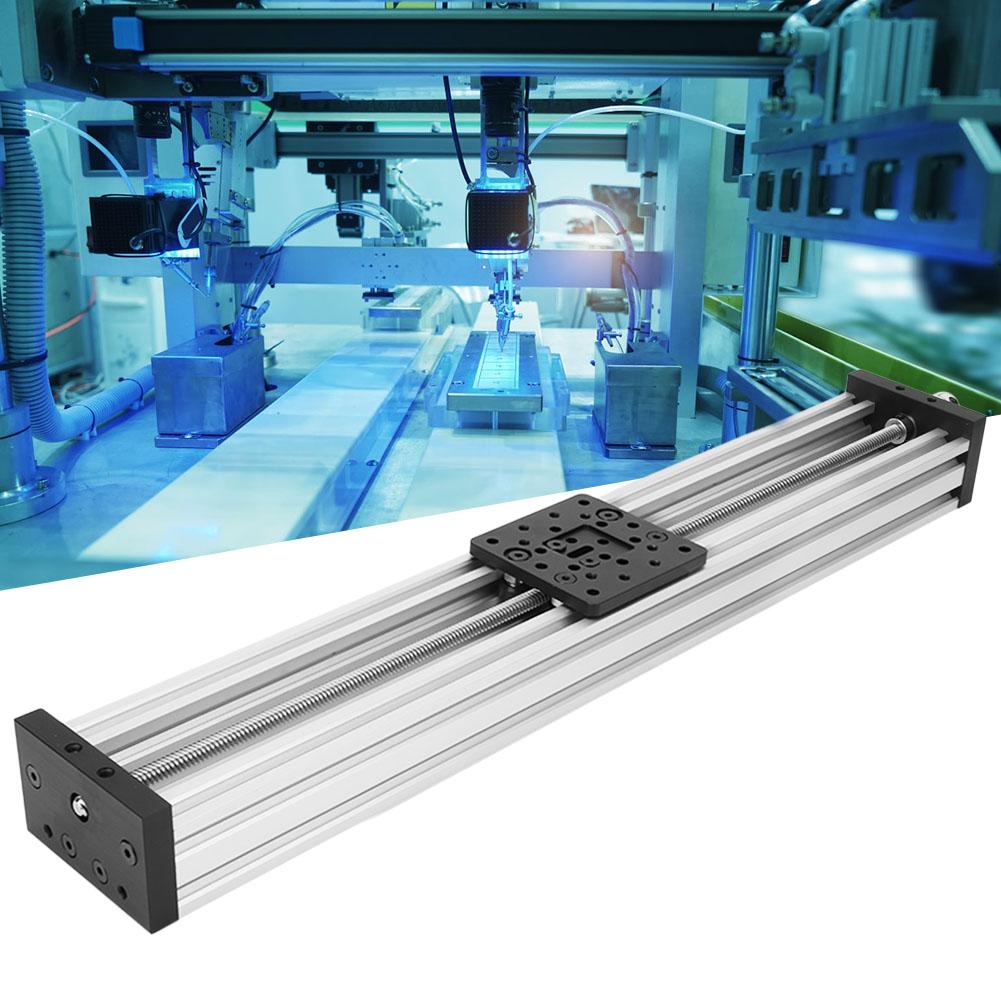 Винтовой направляющий линейный стол алюминиевый сплав 3D принтер гравировальный станок 2 мм черный серебристый серебристый
