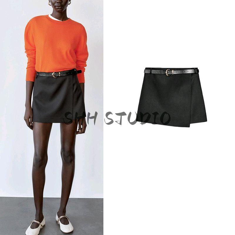 Spring New Women's Clothing British Style with Belt High Waist Elegance, Fashion, Simplicity Double Breasted Culottes 8741035