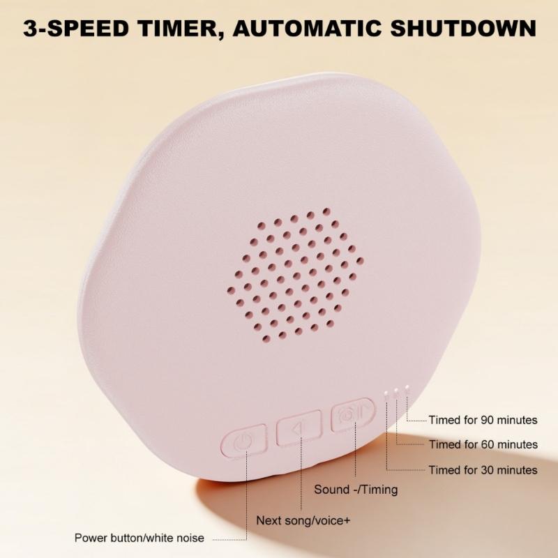 Тонкий динамик для сна, совместимый с Bluetooth, с белым шумом и автоматическим отключением для расслабления перед сном и лучшего сна