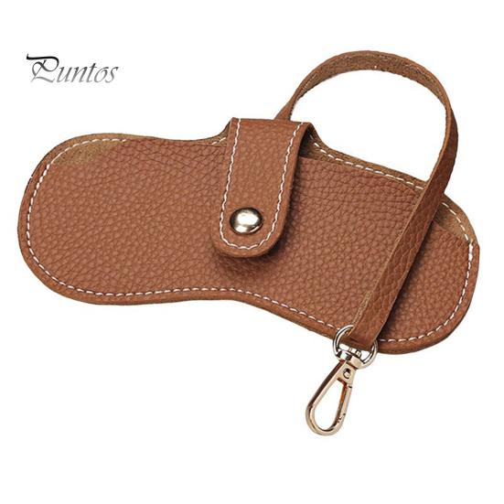 Мягкая сумка для очков из искусственной кожи, чехол для солнцезащитных очков, портативный органайзер для очков с крючком для ключей, легкий чехол для очков для друзей, семьи