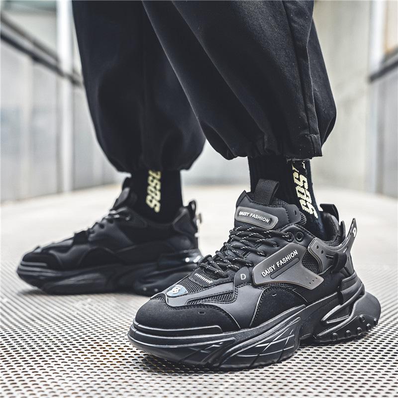 Модные мужские кроссовки 2024 года, дышащие, универсальные, повседневные, спортивные, толстая подошва, увеличивающая прочность, модные кроссовки для пап