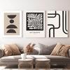 Богемия плакат с птицами бежевый черный абстрактные линии искусства холст картины настенный принт фотографии спальня гостиная интерьер домашний декор