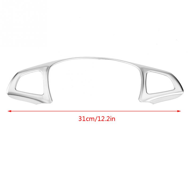 Рамка рулевого колеса автомобиля, декоративная наклейка, серебристый хром для Mercedes Benz E W213 C W205 GLC X253 автомобиля