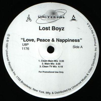 12-дюймовая пластинка LOST BOYZ - Love, Peace & Nappiness / Beasts Fr U8P1176 Universal Recor 1997 US Рэп и хип-хоп/R&B Б/У