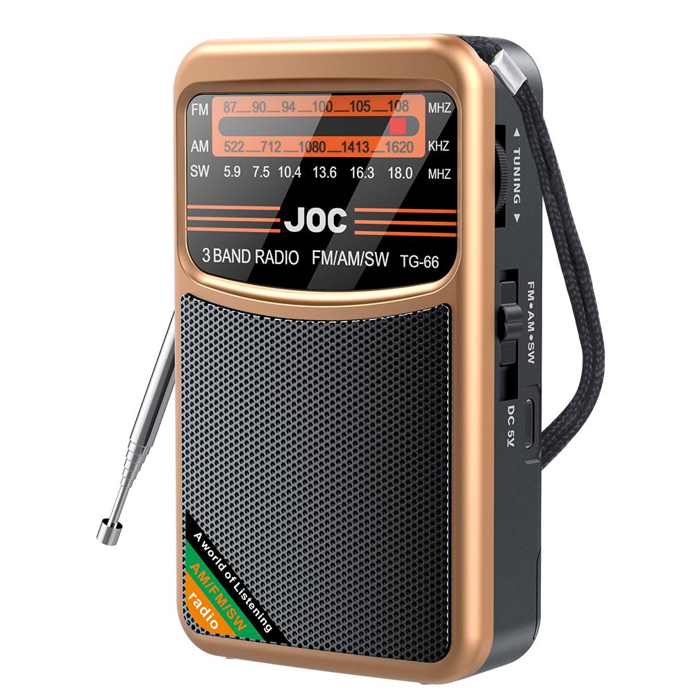 Battery Operated Radio FM AM SW Radio Built-in Speaker Transistor Radio Radio Player for Indoor Outdoor Walk Jogging Gym Camping