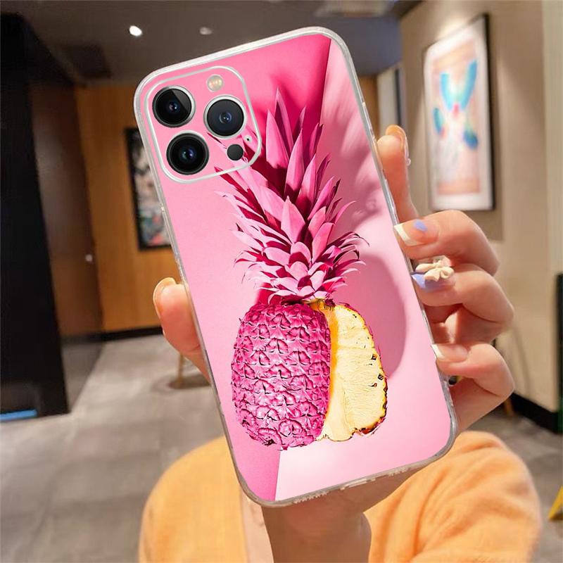 Phone Case For iphone 17 Pro Max Air 16 15 14 13 Pro Max 15 16 Pro 15Plus Summer Pineapple Fruit