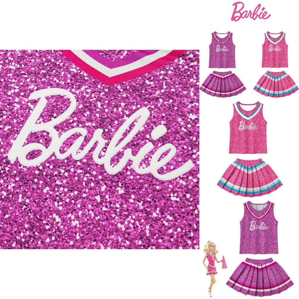 Barbie The Movie La La Land Halloween Cheerleader Costume For Children Sizes)