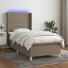 VidaXL Slatted Bed Base with Mattress and LED, Upholstered Bed, Single Bed, Adult Bed for Interior Bedroom, 3138921
