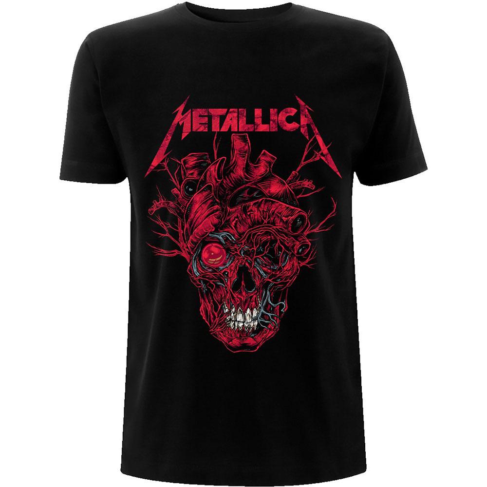 Metallica Unisex Adult Heart Skull T-Shirt