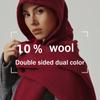 2025 Women'S Autumn/Winter New Double Sided Hooded Wool Cloak Versatile Scarf, High End Scarf, Simple Shawl
