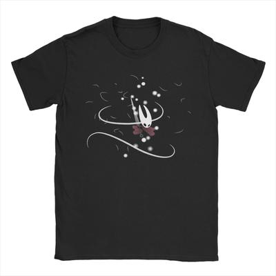 Мужские футболки Hollow Knight Silksong Повседневная футболка из чистого хлопка с коротким рукавом Футболки с круглым вырезом Топы Оригинал