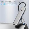 BYL-2526 USB-C 5 Port Hub 5 in 1 USB 3.0 to HDMI Video Adapter Cable for Laptop/TV/DVD Player/Projector
