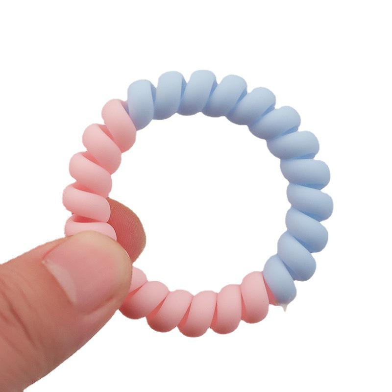 Матовое цветное кольцо для волос в виде телефонной линии - большой браслет и повязка на голову для умывания лица и завязывания хвостиков