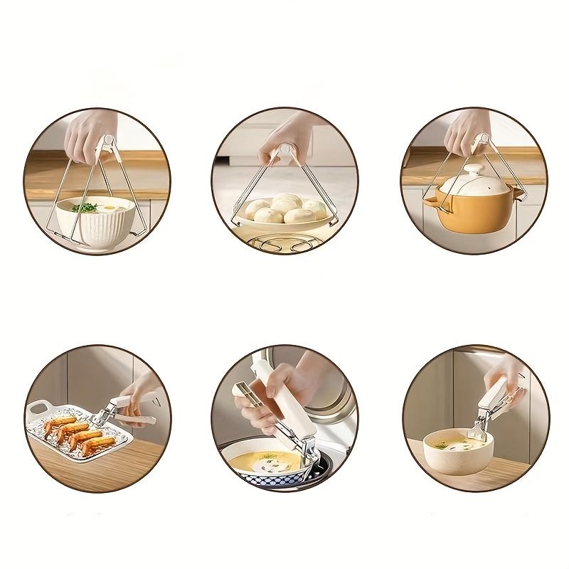 Термостойкие эргономичные кухонные щипцы из нержавеющей стали с изолированной ручкой | Нескользящие ручки для безопасного обращения с горячими кастрюлями и сковородами