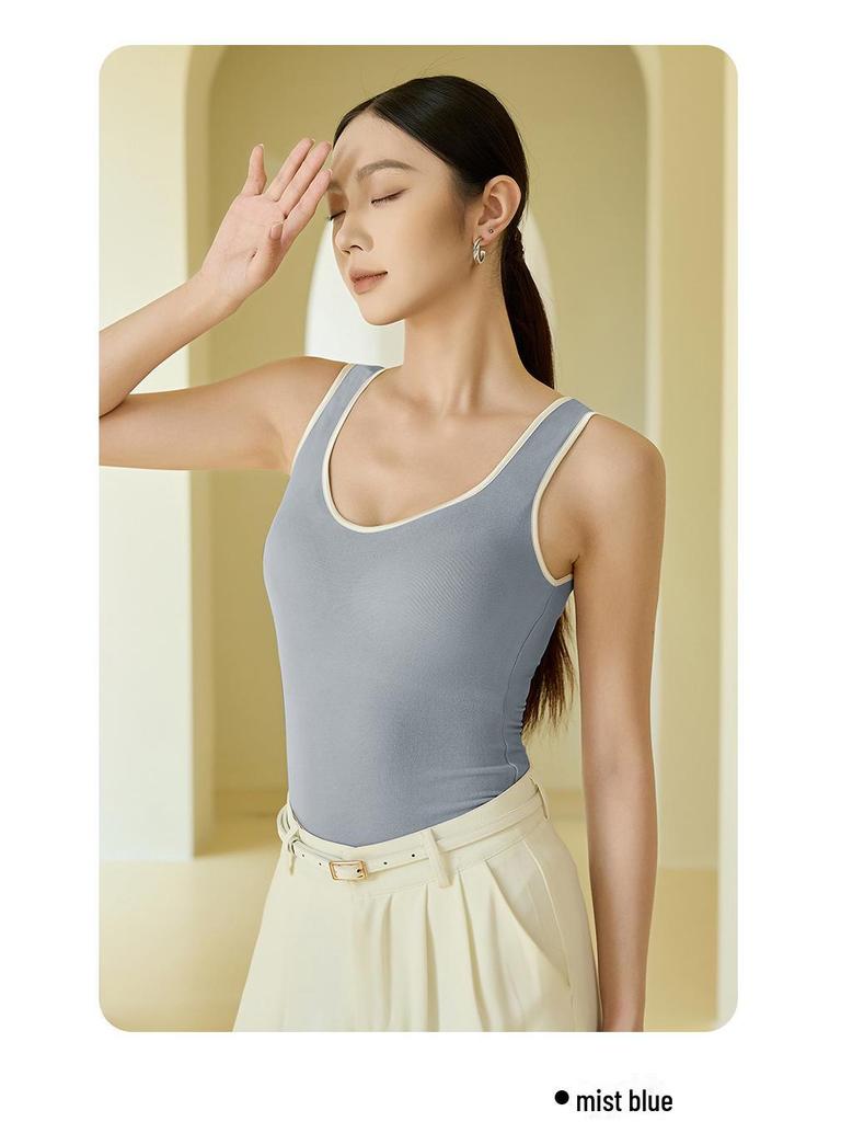 Aoweizi Женский самонагревающийся жилет с нагрудными накладками - Зимний многослойный топ