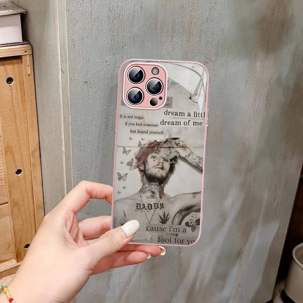 Певец Рэпер L-Lil Peep Закаленное Стекло Для Iphone 14 13 12 11 Pro Mini XS MAX 14Plus X XS XR Чехол