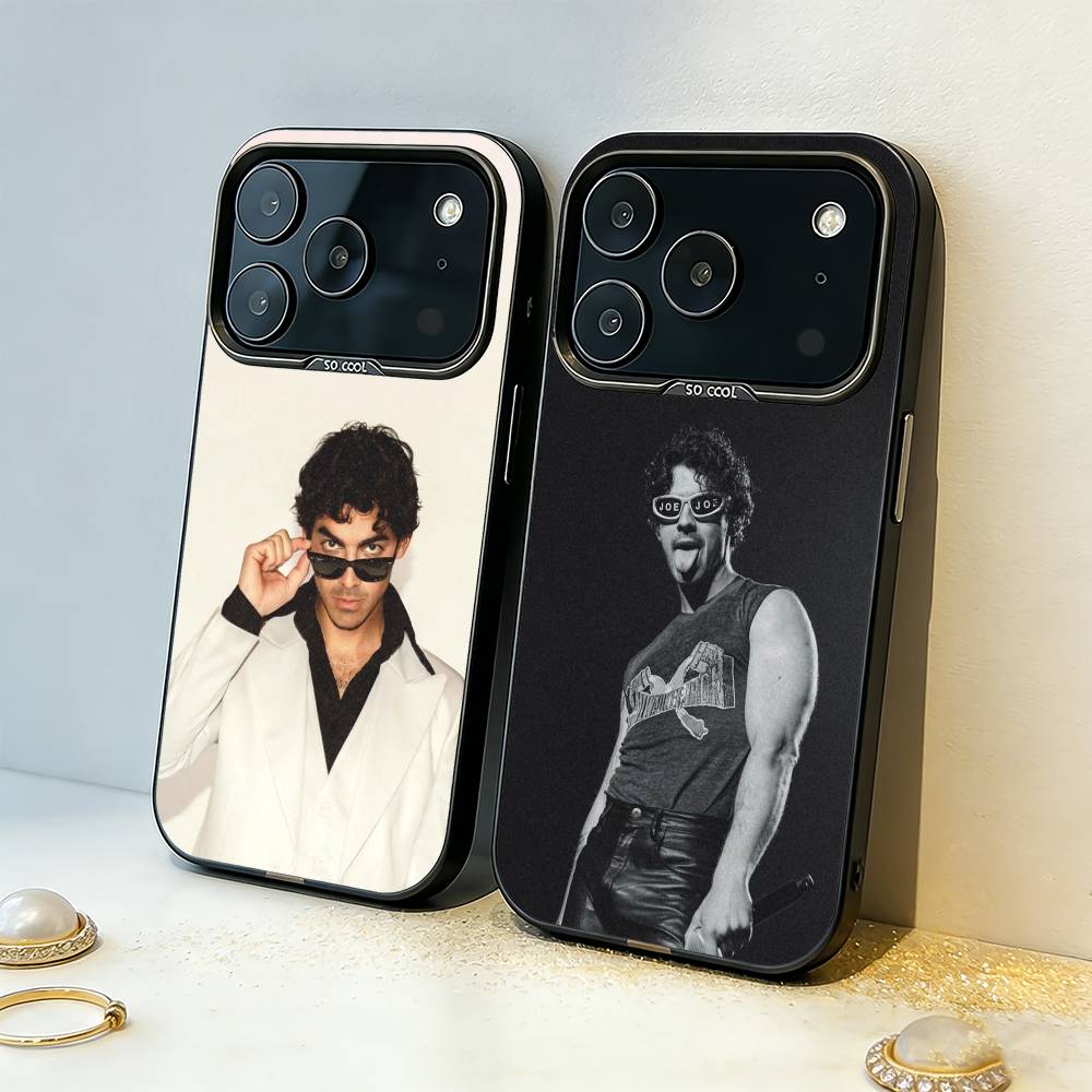 Чехол для телефона Joe J-Jonas Singer для iPhone 17, 16, 15, 14, 13, 12, 11, Pro, MAX Серый Матовый Силиконовый Черный Чехол