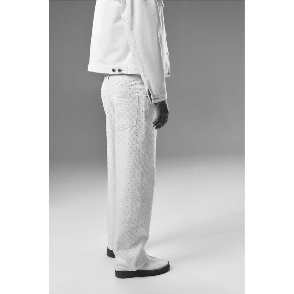 Джинсы мешковатые HM Pattern белые