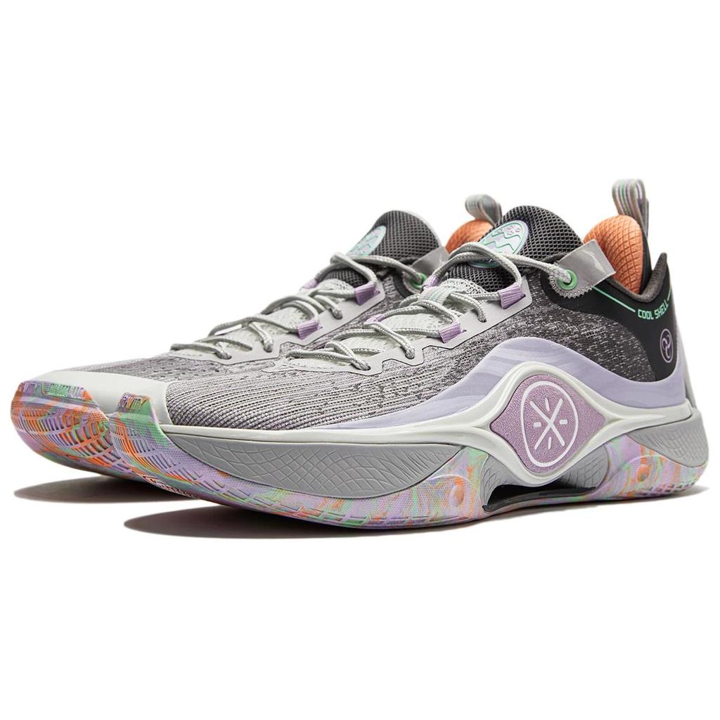 Li-Ning Wade Shadow 5 V2 Easter Egg Men Sneakers Grey Lilac Orange ABPU009-7