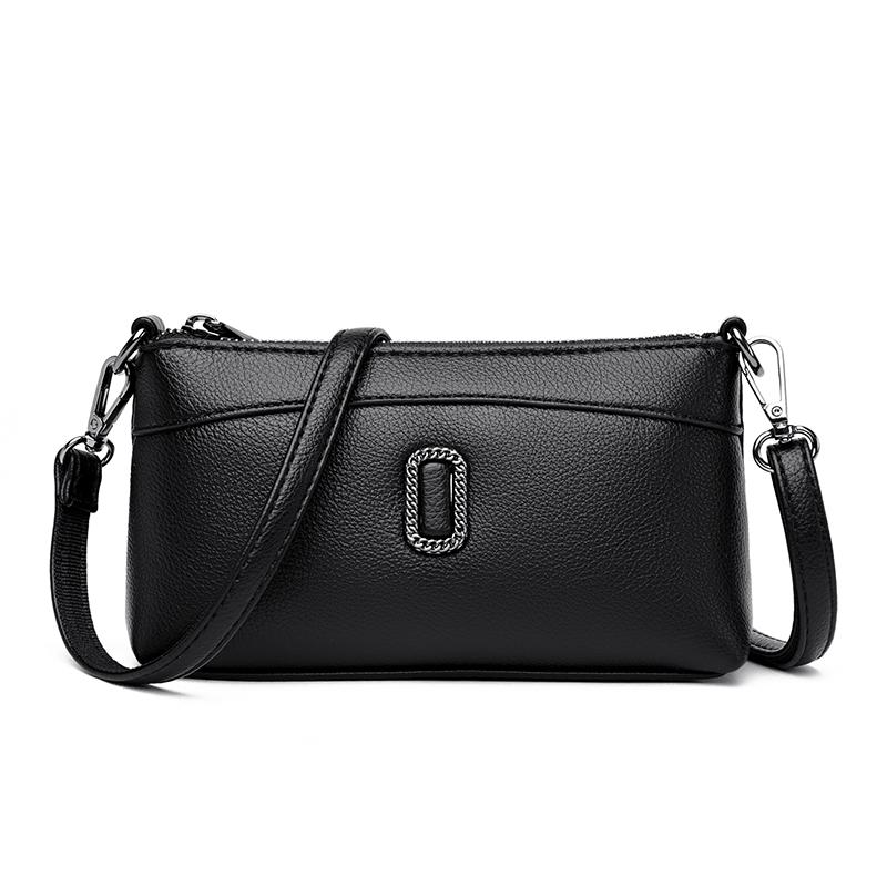 Solid Color Fashion Women Small Mobile Phone Bag New Simplicity High Quality PU Leather Crossbody Bags Leisure Mini Shoulder Bag