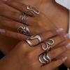 Кольца из нержавеющей стали серебристого цвета для женщин, панк, геометрические, металлические, с неровной цепочкой, открытые кольца, хип-хоп, простые ювелирные аксессуары