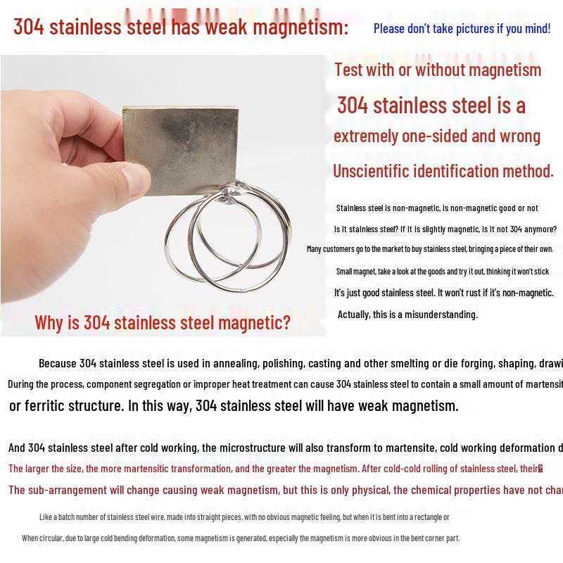 304 Stainless Steel Open Card Ring for Binding & DIY Accessories