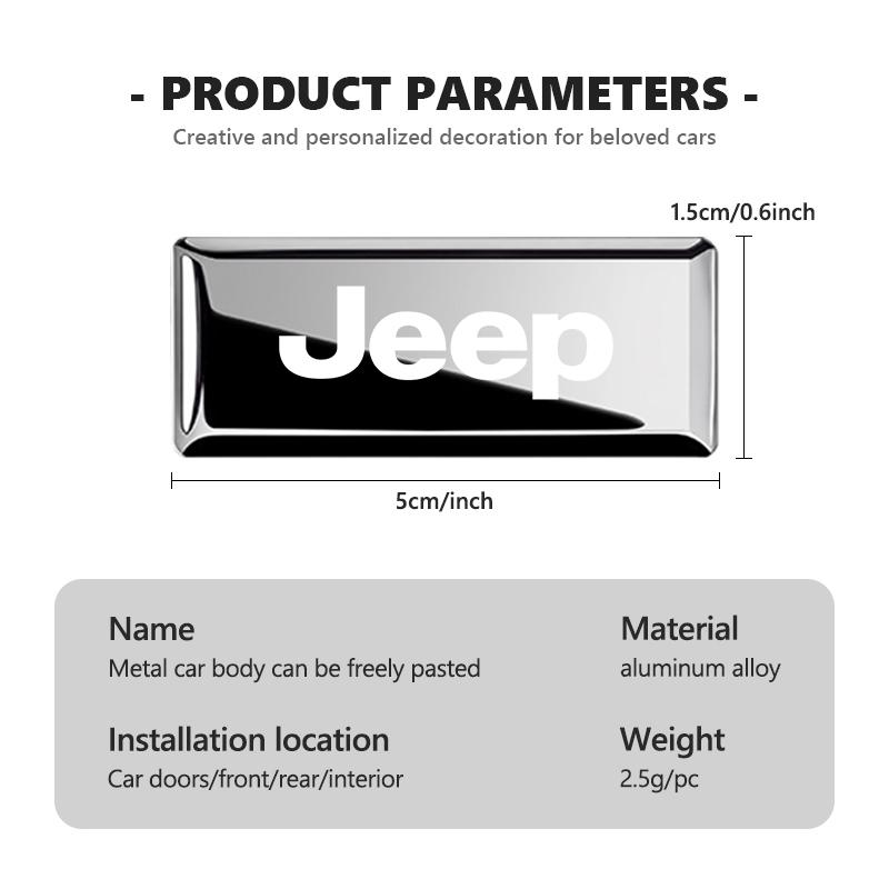 Car Body Sticker Aluminum Alloy Emblem Decoration Auto Stickers For Jeep Grand Cherokee Patriot Renegade Compass Wrangler AJQ1