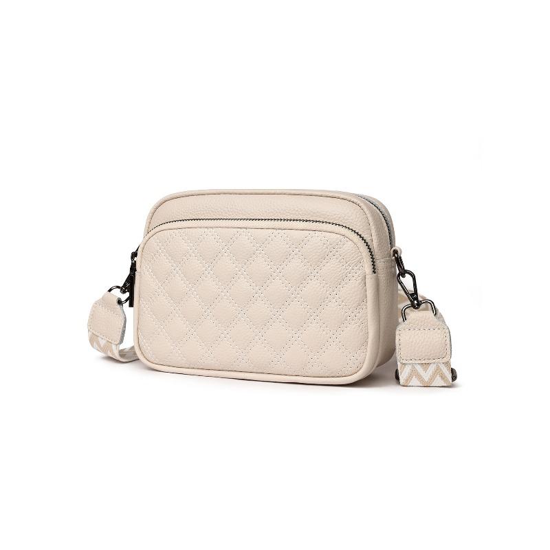 New first-layer cowhide women's bag trendy versatile shoulder small square bag fashionable women's bag genuine leather messenger bag