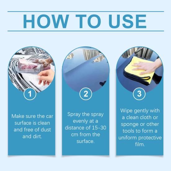 Автомобильный спрей-покрытие Простой в использовании Бессухой Автомобильный Быстродействующий Покрытие