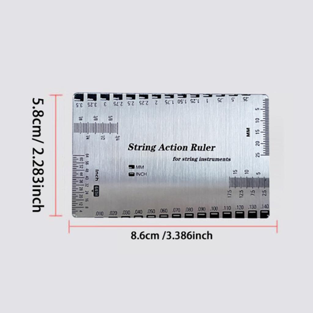 Guitar String Height Ruler String Action Gauge Ruler Guitar Set Up Repairing Luthier Tool for Guitar and Bass Setup