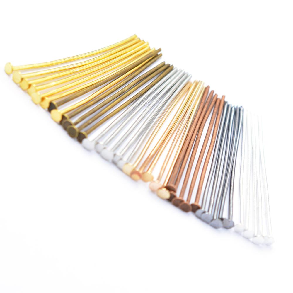 Flat Head Eye Pin Needles Beads Supplies for Jewelry Making Bracelet Accessories Earring Diy