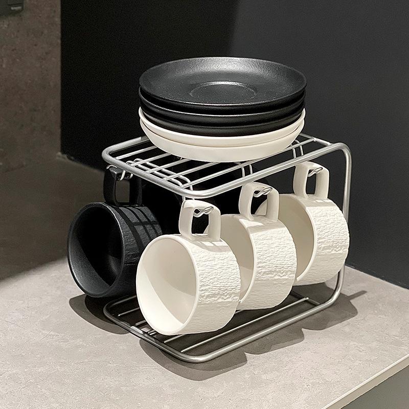 Легкий роскошный набор кофейных чашек с каменным узором, керамическая кружка, креативная чашка для послеобеденного чая, латте, молока, кофе, современный набор для домашних напитков