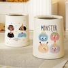 Creative Garbage Bin Cute Paper Basket with Lid Rubbish Bin  Toilet