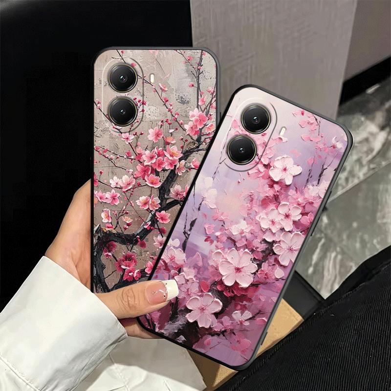 Чехол для телефона Sakura с цветами вишни, мягкий, для Xiaomi Poco X5 X6 X7 X8 Pro Max X3 F7 F8 Ultra M8 M7 M6 M5 Redmi 15 15C 14C 13