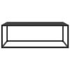 VidaXL Table basse Noir avec verre noir 100x50x35 cm