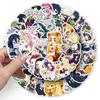 50 шт. Аниме-наклейки «Клинок, рассекающий демонов» в стиле Q для бутылки с водой, телефона, планшета - Креативное японское мультяшное украшение, водонепроницаемые