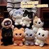 20CM Cute Siamese Kitten Orange Cat Heterochromatic Cat Doll Cartoon Ragdoll Cat Cow Cat Stuffed Soft Table Toy Decoration