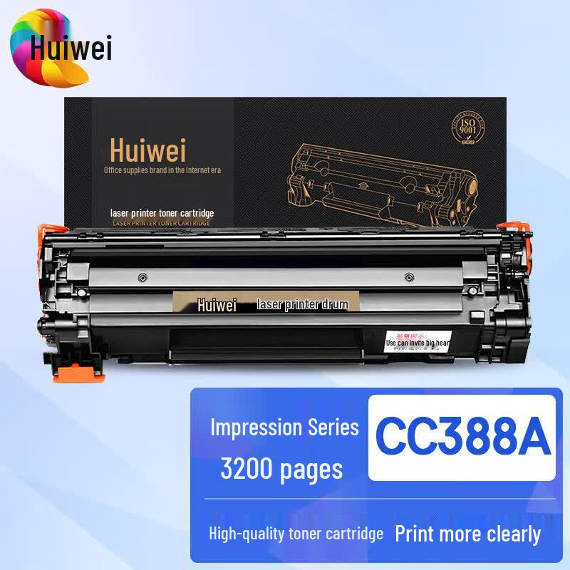 Huiwei Compatible CC388A 88A Black Toner Cartridge