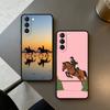 Чехол для телефона H-Horse-SE R-Riding-NG для Samsung S25,24,23,22,30,21,10,9,Ultra,Plus,Lite,FE,4,5 G Мягкий черный чехол