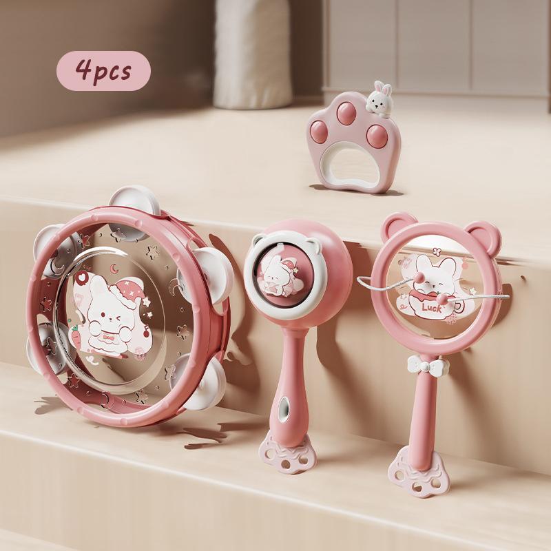 Baby Musical Instruments Set Montessori Handbell Sand Hammer Orff Ringing Instrument Infant Early Visual Stimulation Sensory Toy