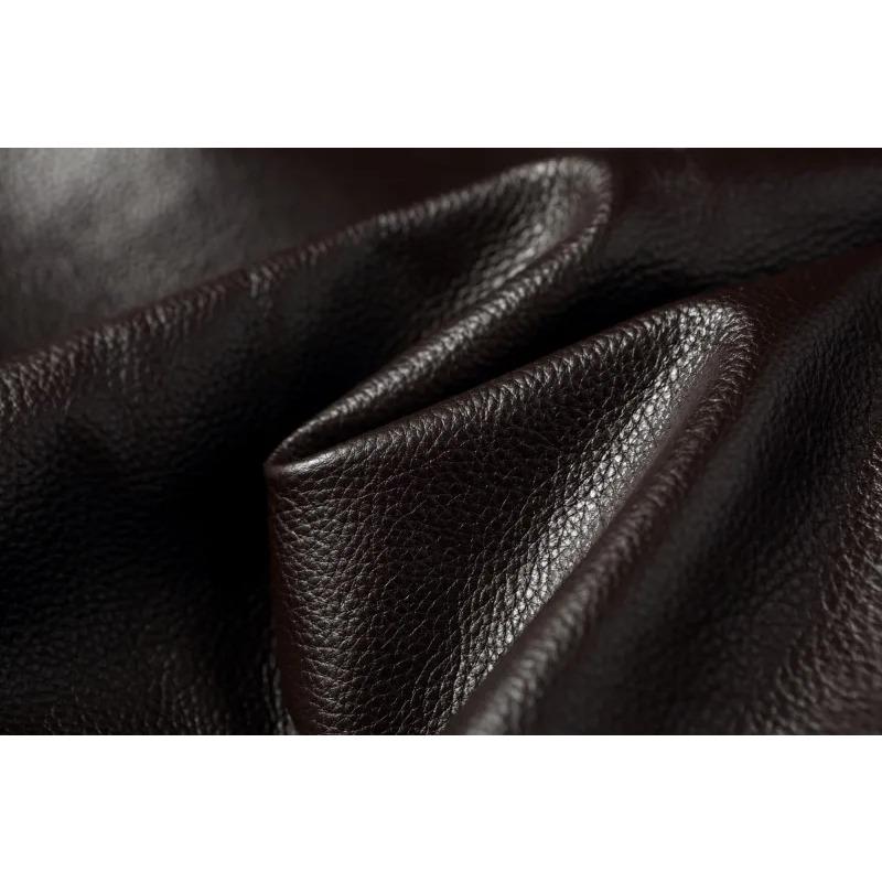 Китайский размер Повседневная коричневая куртка из натуральной кожи для мужчин Пальто из натуральной коровьей кожи весна-осень Jaqueta Masculina Couro