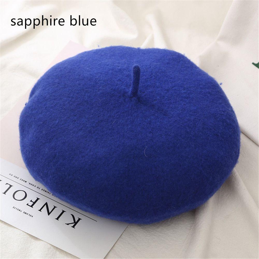 Women Wool Beret Hats Winter French Hat Girls Solid Color Fashion Autumn Winter Beret Hat For Women Flat Cap Hat Felt Berets