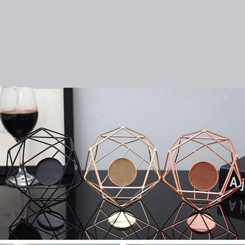 Металлический подсвечник полый держатель света новый многоугольный подсвечник рождественский