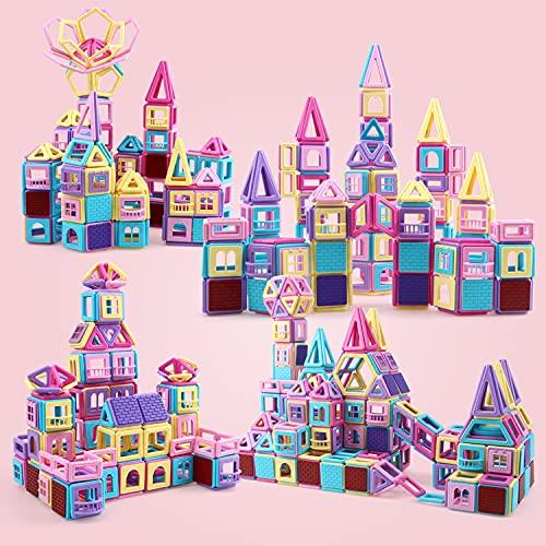 Магнитные блоки HIWO 161 шт. Магнитные игрушки Игрушки для девочек Магнитные игрушки Магнитные блоки Детские развивающие игрушки Для малышей и мальчиков Магнитные игрушки 3D головоломка